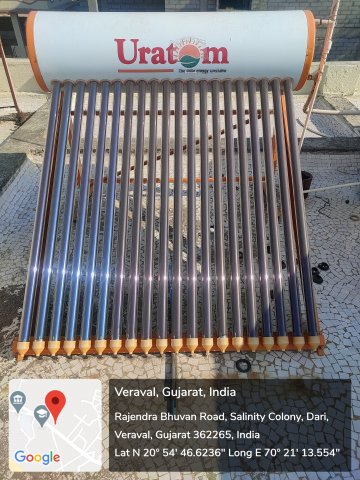 Solar Water Heater @ Hon. V.C. Sir Home Photo 2